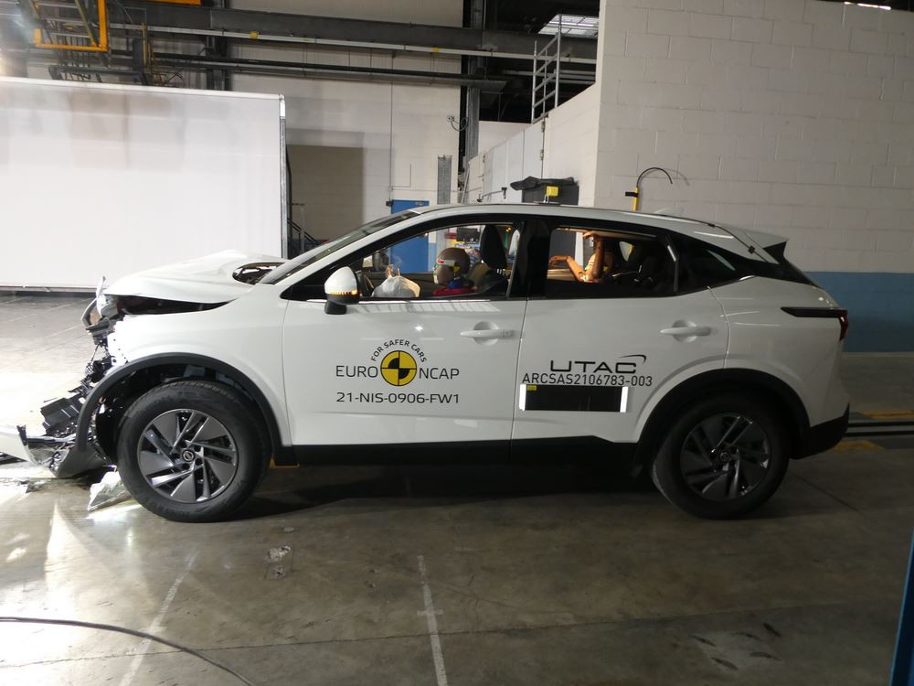 Le SUV compact Nissan Qashqai obtient quatre étoiles sur cinq possibles aux crash-tests Euro NCAP 2025