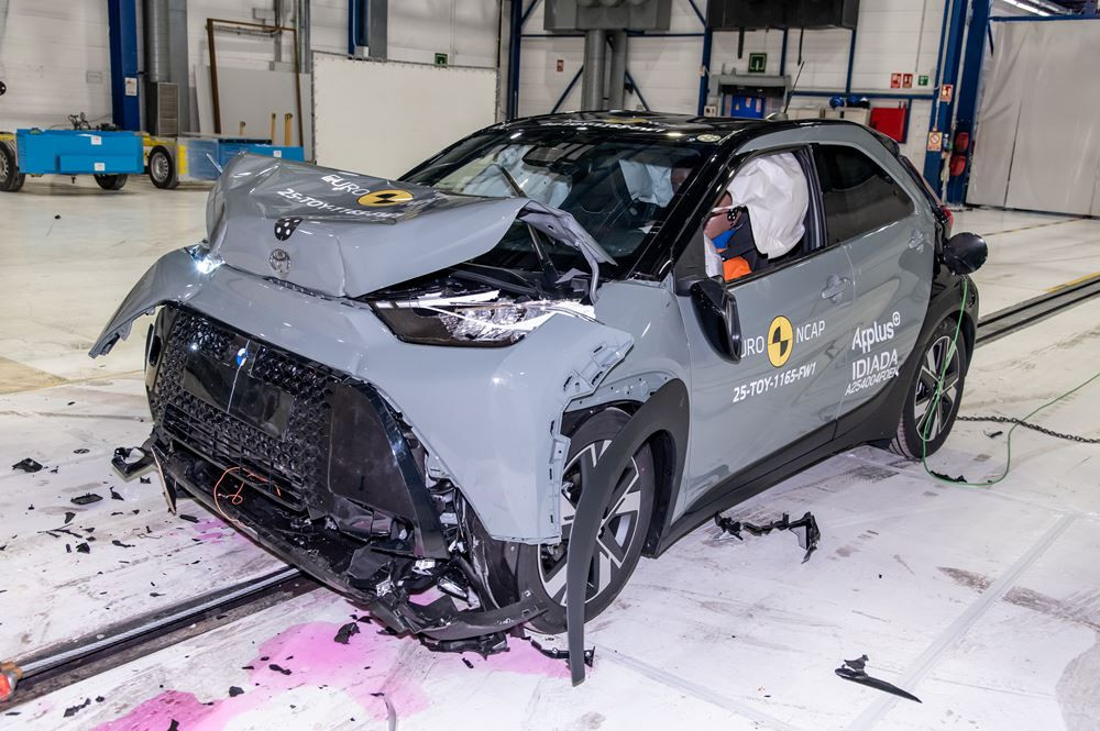 La Toyota Aygo X obtient quatre étoiles sur cinq possibles aux crash-tests Euro NCAP 2025
