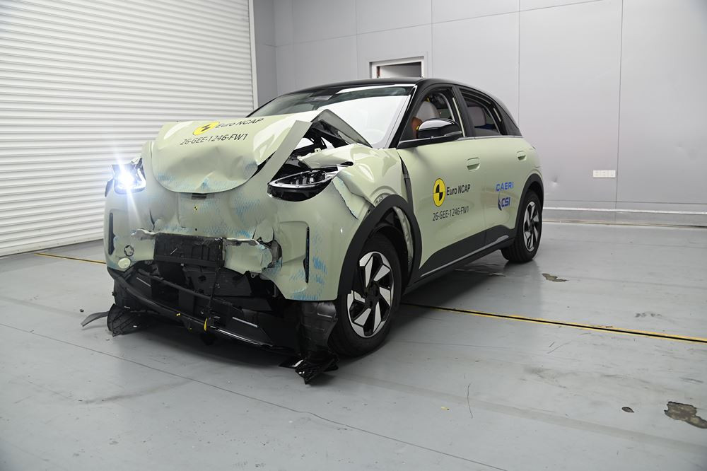 La Geely E2 obtient la note de cinq étoiles aux tests Euro NCAP dans le cadre du protocole d'évaluation 2026