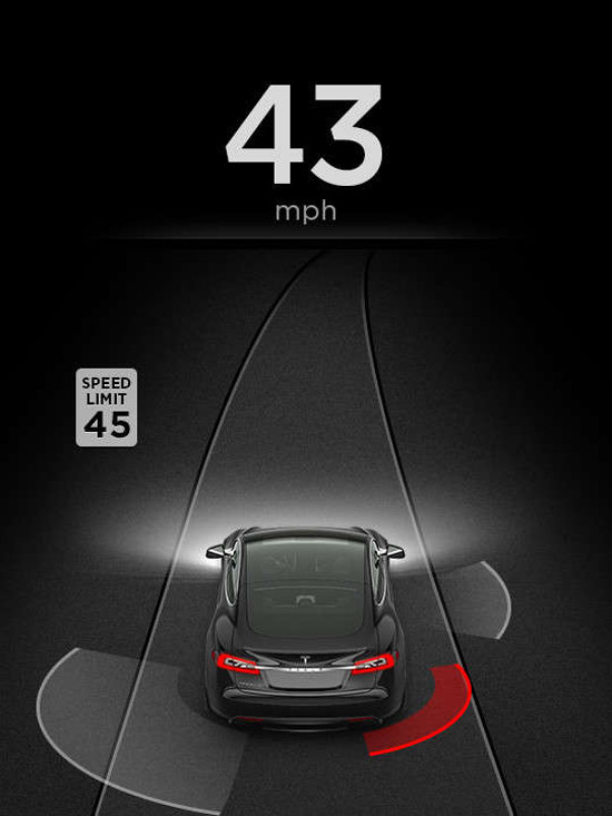 Le pilotage automatique de la Tesla Model S prend le contrôle du véhicule