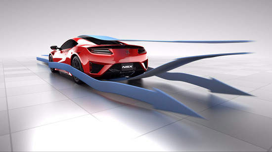 La Honda NSX bénéficie de la « gestion totale des écoulements d’air »
