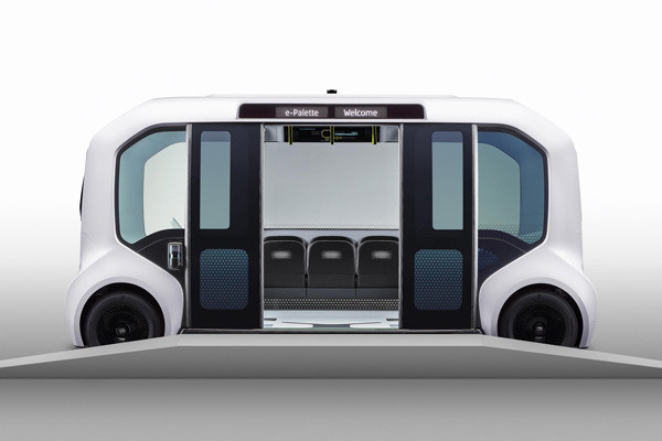 L'e-Palette Toyota est piloté par un système de conduite autonome SAE 4