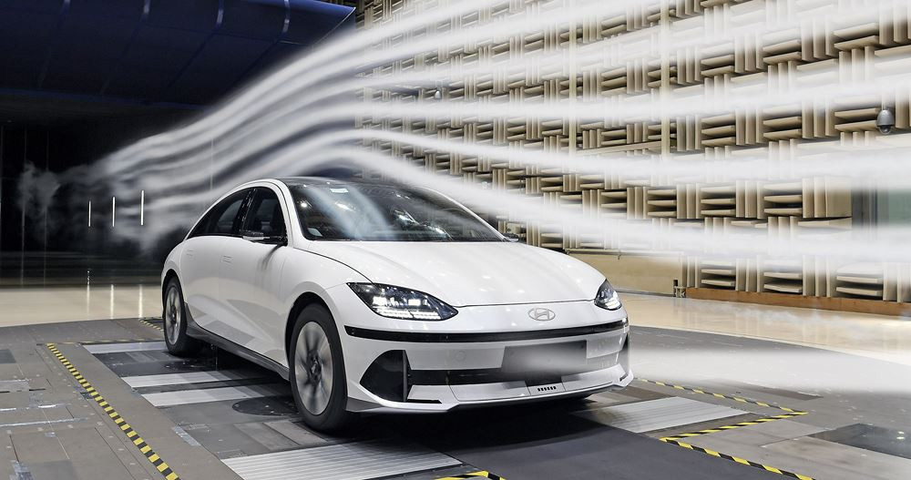La Hyundai Ioniq 6 affiche un coefficient de traînée faible de 0,21