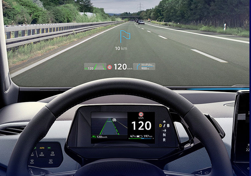 Système Intelligent Moderne De Technologie De Voiture Intelligente  Utilisant L'affichage Tête Haute Hud Véhicule Autonome En Mode De Conduite  Autonome Sur Route De Ville Avec Capteur Graphique Système De Signal Radar  Voiture