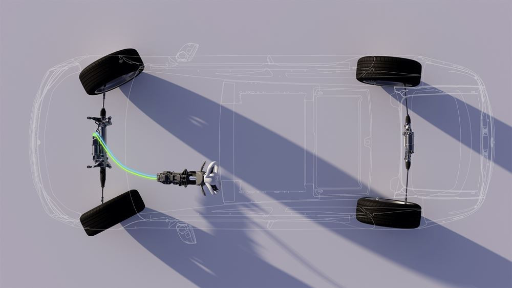 Le système de direction électrique Mercedes-Benz ne nécessite pas de liaison mécanique entre le volant et les roues avant