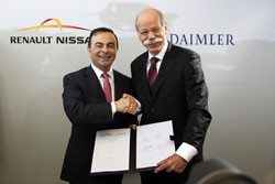 L’alliance Renault-Nissan et Daimler annoncent une coopération stratégique étendue
