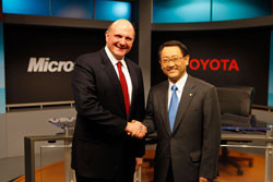 Toyota et Microsoft annoncent un partenariat stratégique sur la télématique embarquée