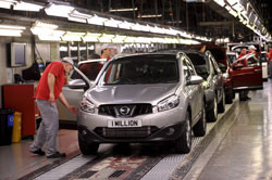 Nissan annonce la production d'un million de Nissan Qashqai dans son usine anglaise
