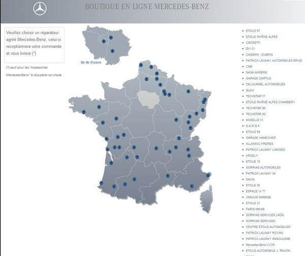 Mercedes ouvre sa boutique de e-commerce sur la toile