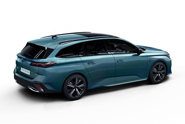 Le break Peugeot 308 SW affiche un profil racé et un arrière sophistiqué