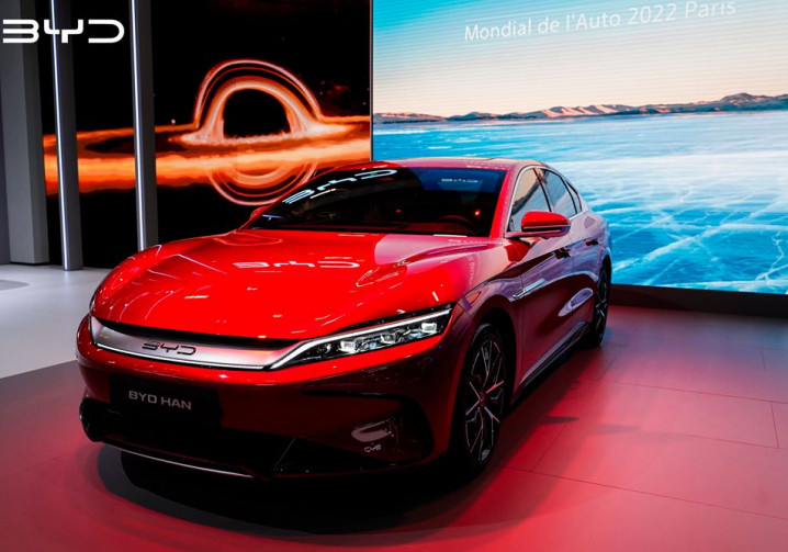 La berline routière électrique Byd Han est le porte étendard de la marque