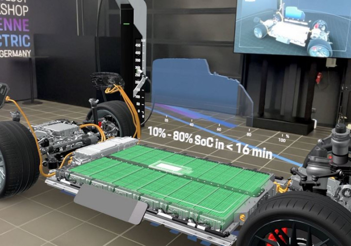 La puissance de charge du Porsche Cayenne Electric peut atteindre 400 kW sur des stations de charge haute puissance