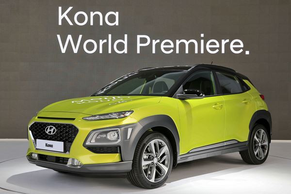 Le SUV urbain Hyundai Kona affiche un design acéré avant-gardiste