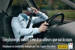 Téléphoner en conduisant multiplie par 5 les risques d’accident de la route