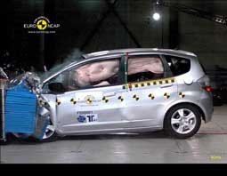 La Honda Jazz obtient 5 étoiles au crash test Euro NCAP 2009
