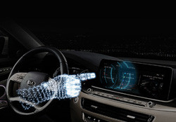 La technologie de commande gestuelle virtuelle tactile Kia utilise une caméra 3D