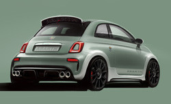 Le spoiler à assiette variable Abarth améliore l'adhérence et la stabilité