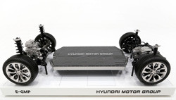La plateforme Hyundai  « E-GMP » permet de parcourir plus de 500 km en électrique