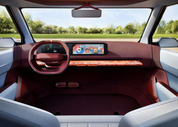 Un matériau combinant le bois, le papier et des textiles recyclés dans l'habitacle du Kia Concept EV2