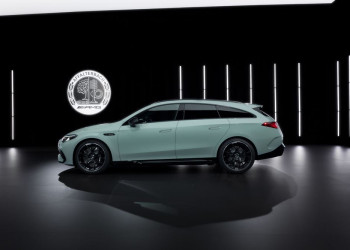 La Mercedes-AMG CLA Shooting Brake 45 4Matic plus dotée de trois moteurs électriques à flux axial délivre une puissance de 680 ch