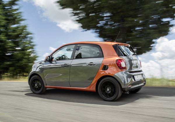 Dimension Smart forfour, volume coffre et électrification