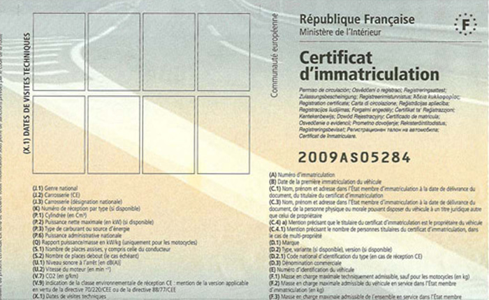 Carte grise